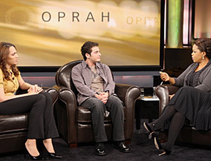 Oprah applauds Angelika, Jake and Dr. Bowers.
