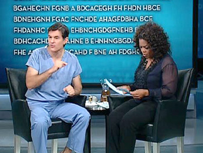Oprah's audience takes the brain test.