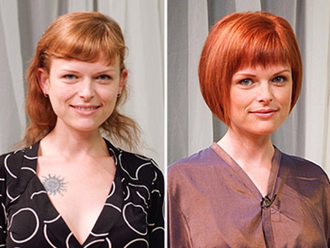 Daphne before and after her makeover