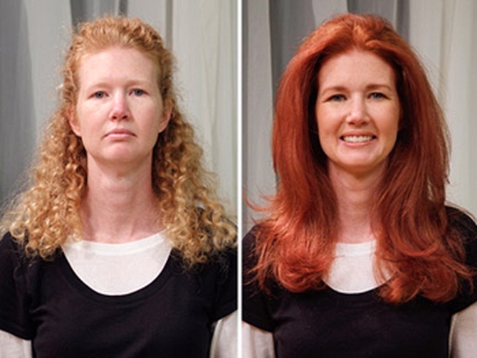 Janice before and after her makeover