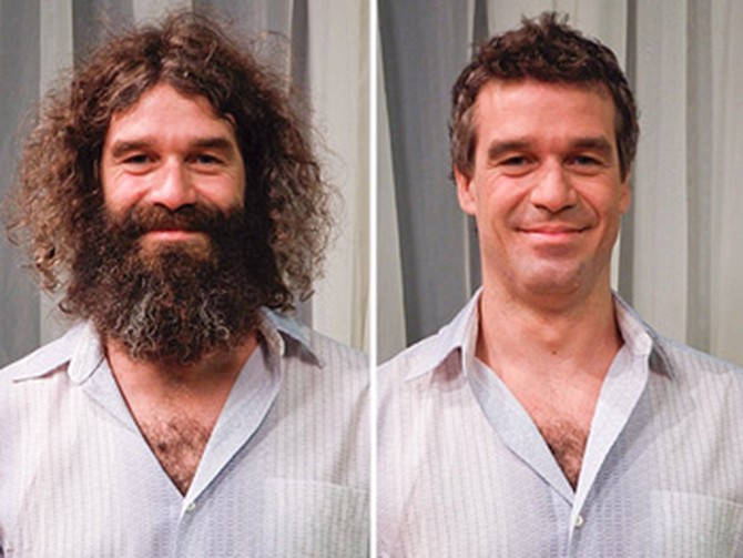 Eric before and after his makeover