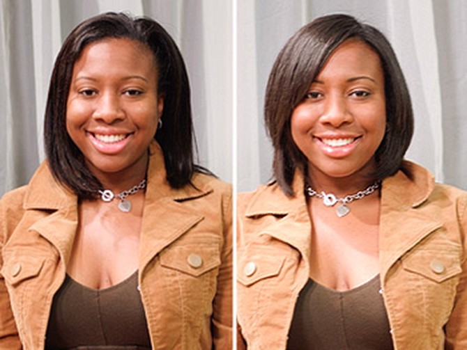 LaToya before and after her makeover