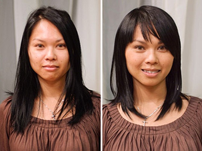 Leang before and after her makeover