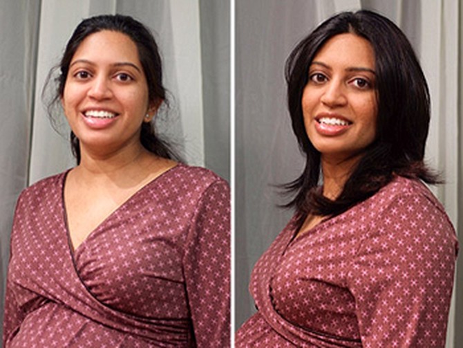 Sejal before and after her makeover