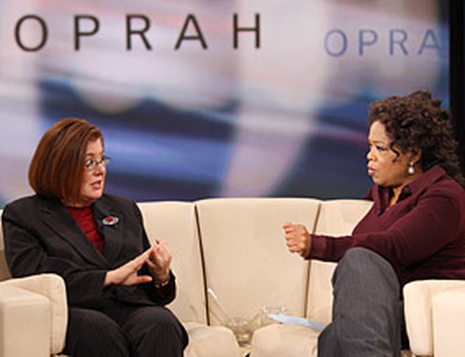 Lisa Bloch Rodwin and Oprah