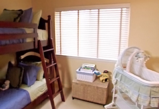 Jodi's old bedroom becomes a room for the grandkids.