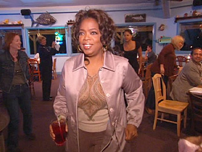 Oprah dines at the Fish 'N Pig.