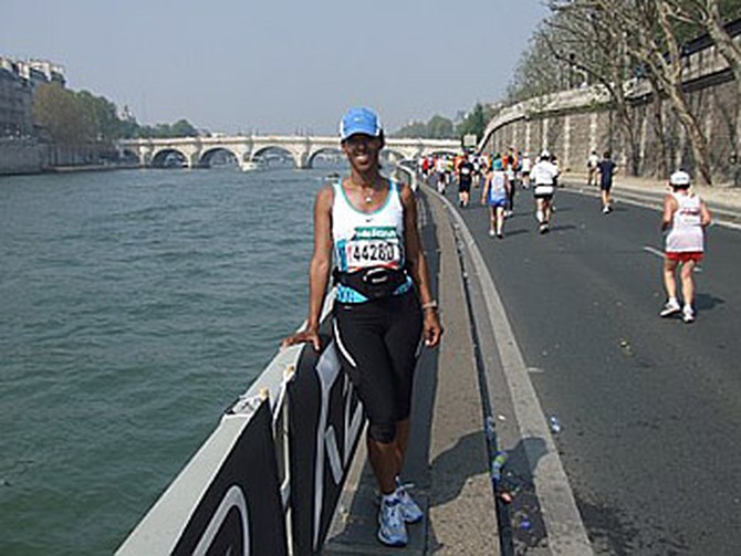 Leslie was inspired to run a marathon after reading Eat, Pray, Love.