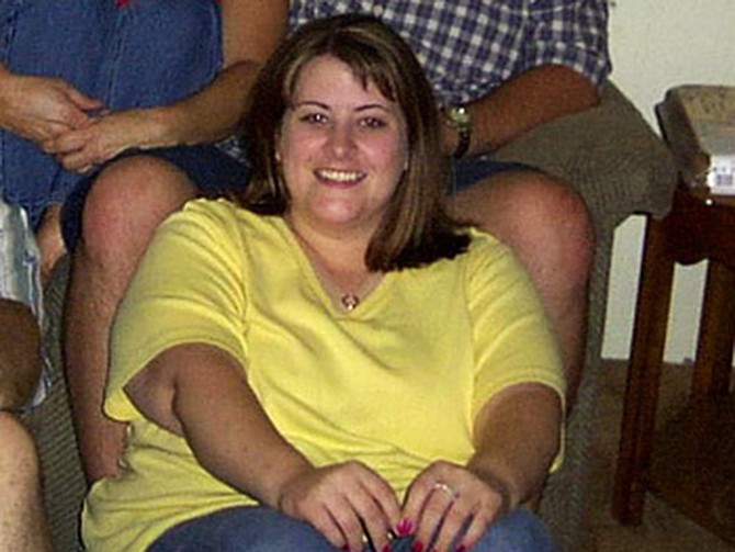 Christina, before her weight loss
