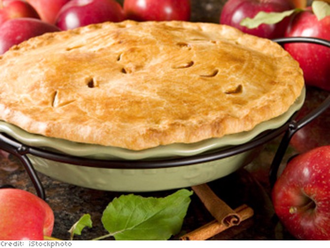 Double-crusted apple pie was a sign of aristocracy.