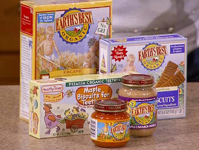Organic baby food is great for your children's health.