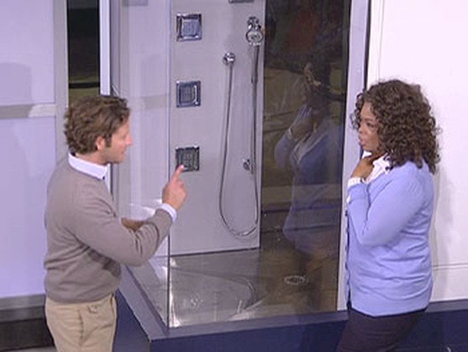 Nate and Oprah see the ultimate shower.