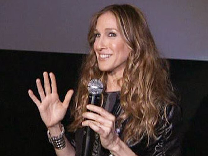 Sarah Jessica Parker introduces the film at a screening.