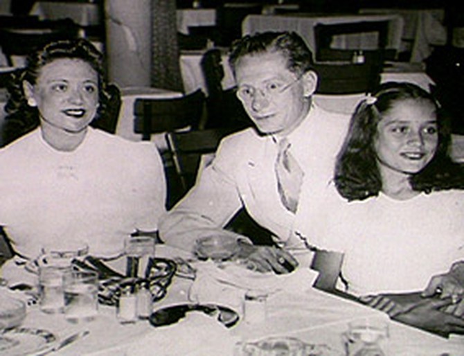 Barbara Walters with her parents, Lou and Dena