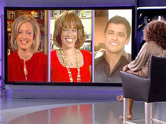 Ali Wentworth, Gayle King and Mark Consuelos