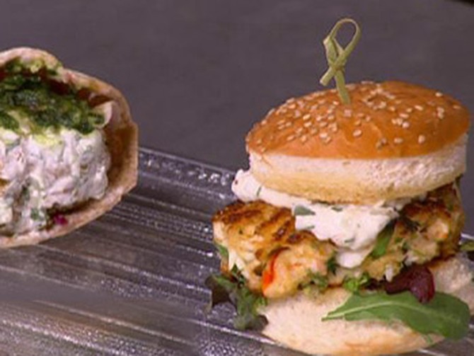 Curtis Stone and Andrea's Earth and Surf Sandwiches