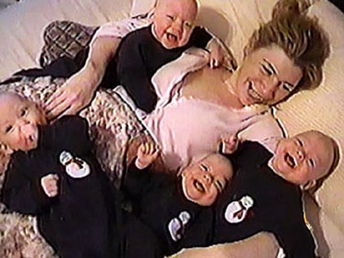 The laughing quadruplets