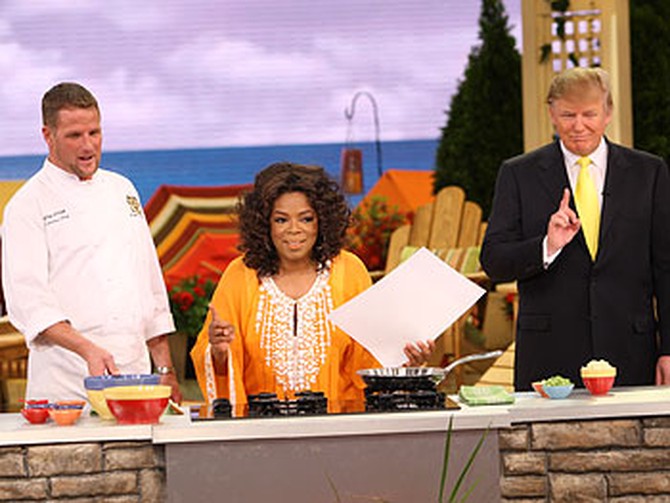 Mar-a-Lago's executive chef Jeff O'Neill, Oprah and Donald Trump