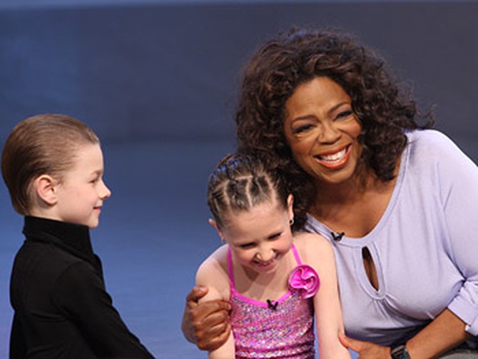 Oprah with Rickie Taylor and Erik Linder