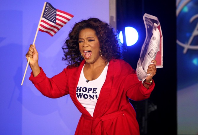 Oprah talks about President-elect Barack Obama.