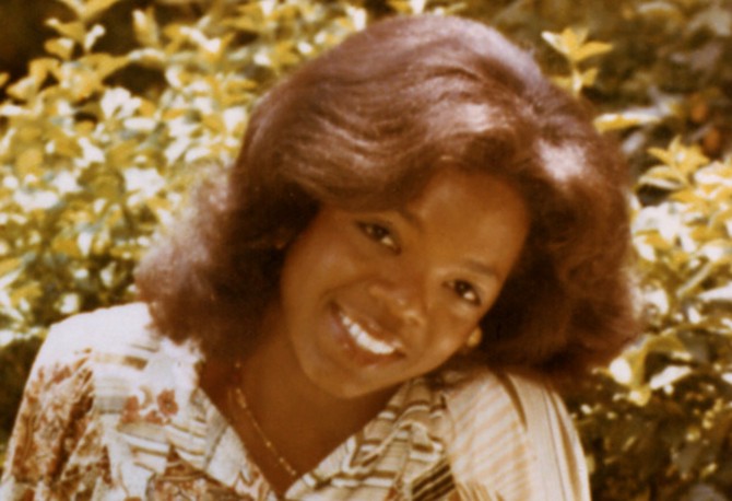 Oprah at her first job in television