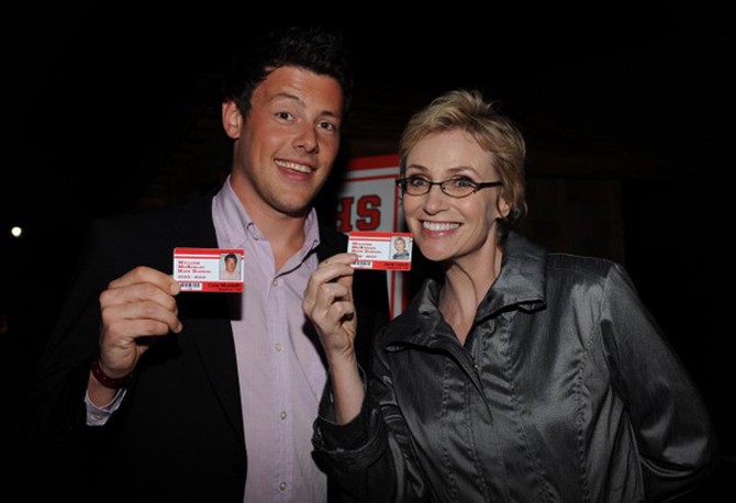 Cory Monteith and Jane Lynch