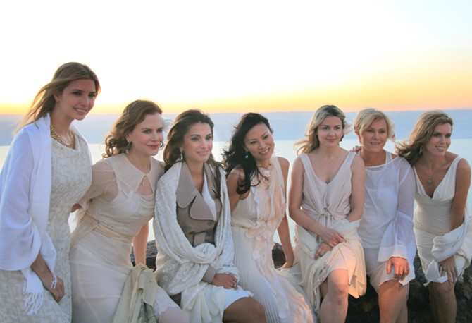 Queen Rania and her guests