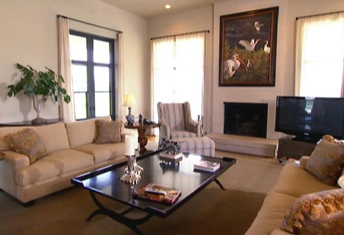 Laura Bush's living room