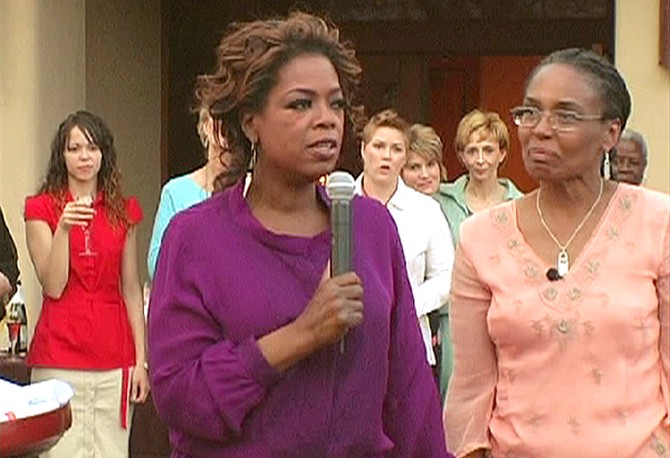 Oprah says goodbye to the women.