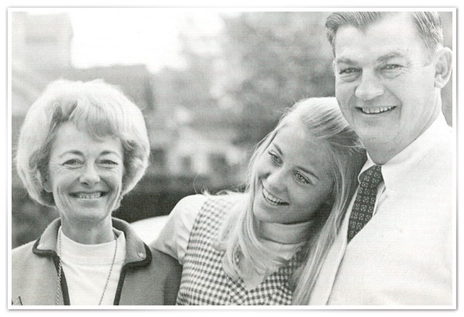 Foto van Cybill Shepherd  & haar Vader Moeder  William Jennings Shepherd Jr. & Patty Cornelia Shobe