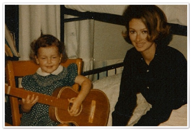 Wynonna Judd with her first toy guitar