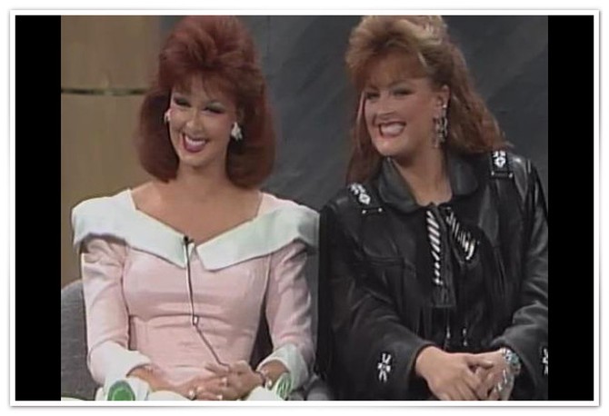 Naomi and Wynonna Judd appear on Oprah's country music show in 1990.