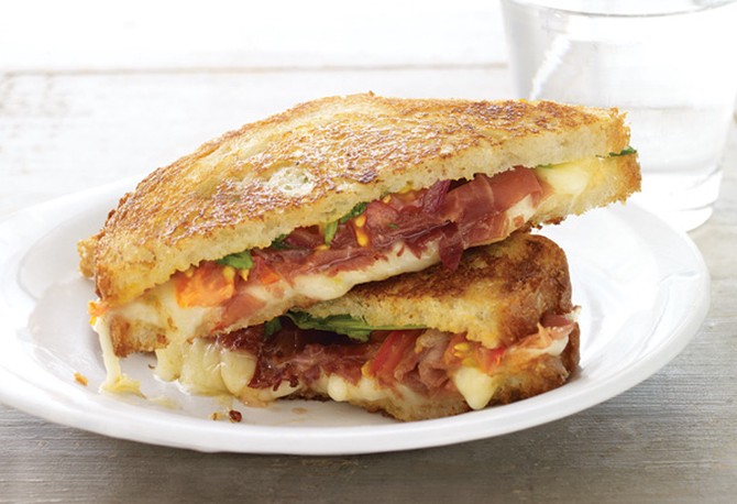 Prosciutto, Arugula and Tomato Grilled Cheese Sandwich