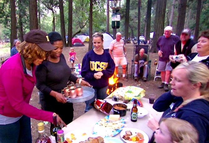 Gayle, Oprah and their fellow campers