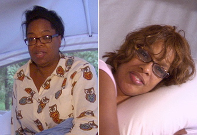 Oprah and Gayle split screen