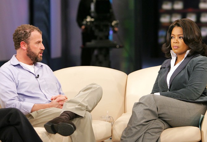 James Frey and Oprah Winfrey