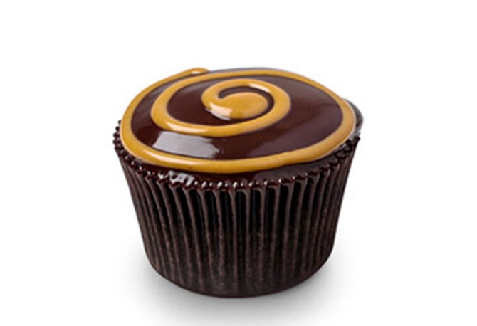 Chocolate peanut butter swirl cupcake
