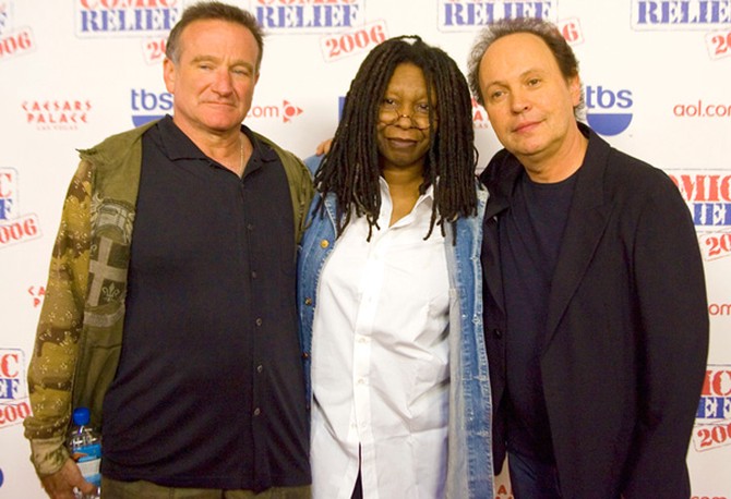 Whoopi Goldberg, Billy Crystal and Robin Williams