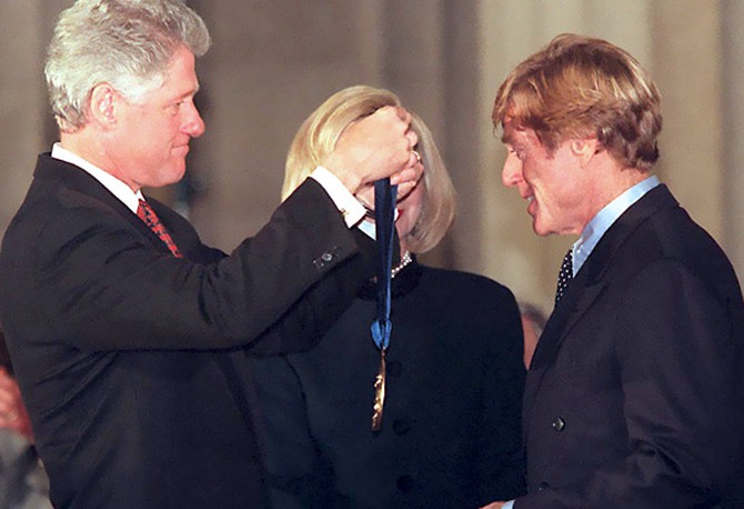 Bill Clinton, Robert Redford, Hillary Clinton