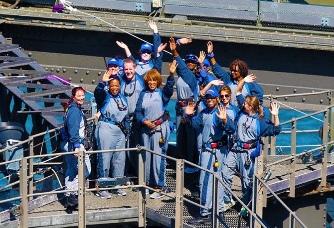 Oprah, Gayle and Ultimate Viewers on the Sydney Harbour Bridge