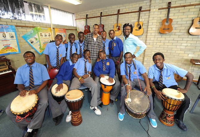 Jay-Z with the Canterbury Boys High School