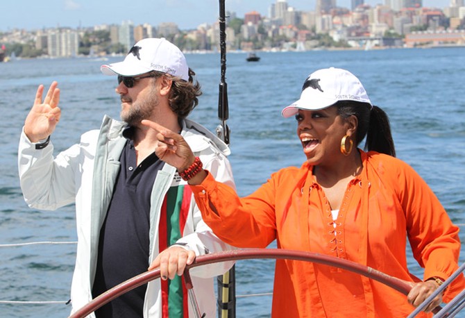 Oprah and Russell Crowe