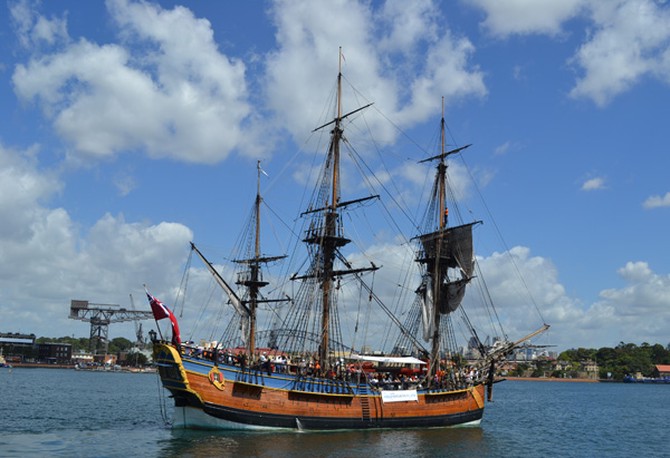 Replica of Captain Cook's ship