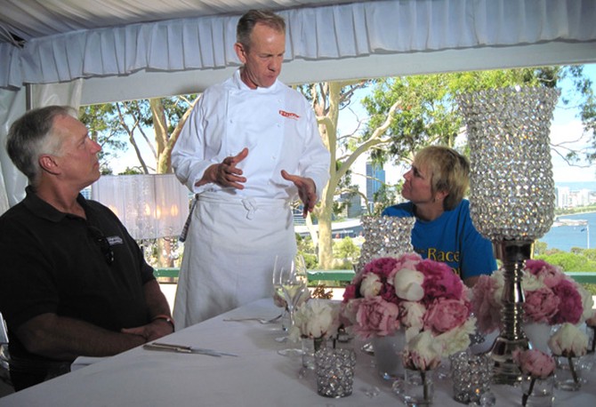 LeWayne, Michelle and chef Chris Taylor