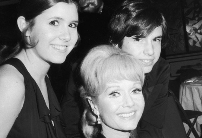 Debbie Reynolds, Carrie Fisher and Todd Fisher
