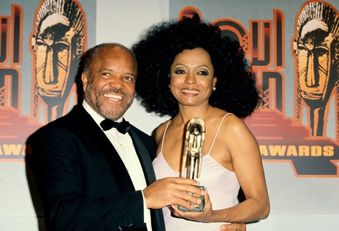 Diana Ross and Berry Gordy at the Soul Train Music Awards, 1995