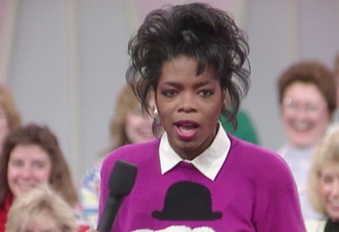 Oprah's missing earring.