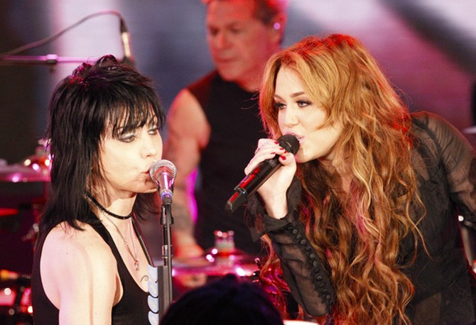 Joan Jett and Miley Cyrus