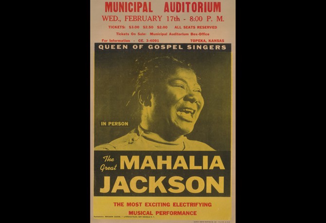 Mahalia Jackson's concert poster