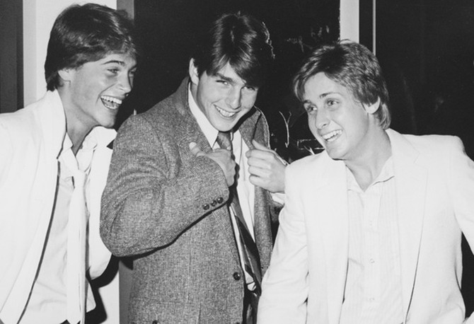 Rob, Tom Cruise and Emilio Estevez